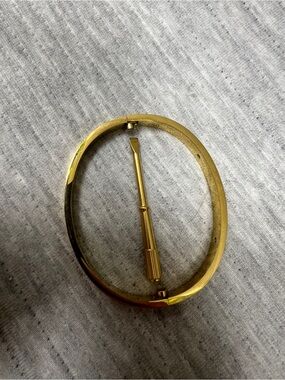 18k Gold Plated Hinged Bangle Bracelet with Screwdriver